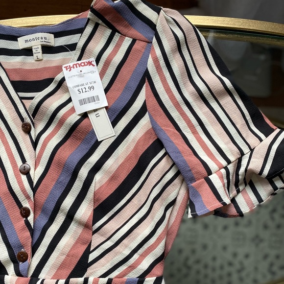 Striped Peplum Blouse from Marshalls - New with Tags - Picture 5 of 6